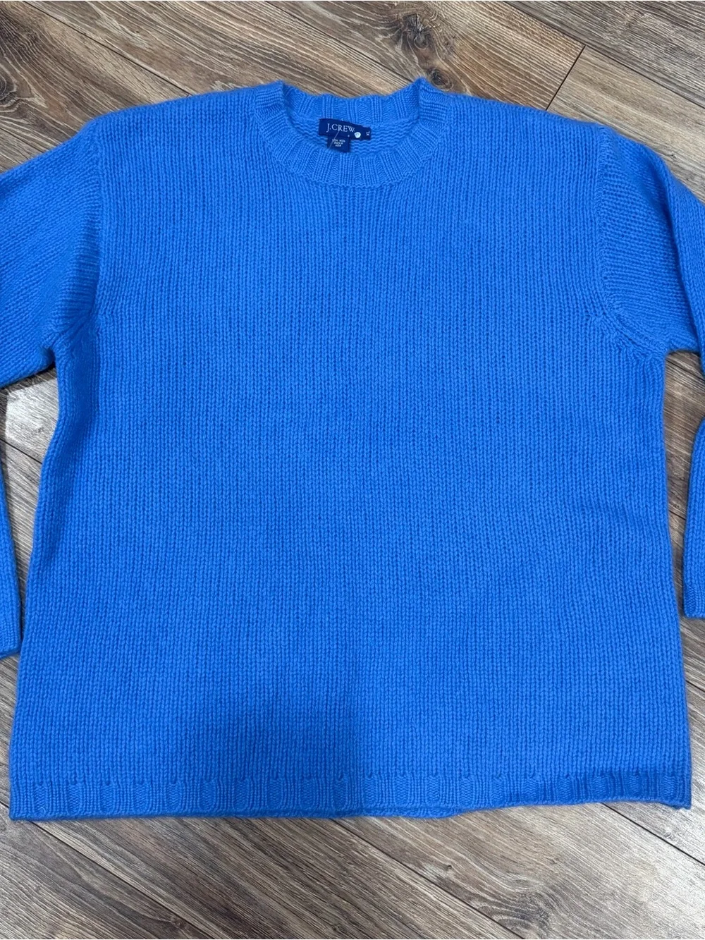 Vintage J. Crew Men’s Crewneck Sweater in Vivid Blue NWT